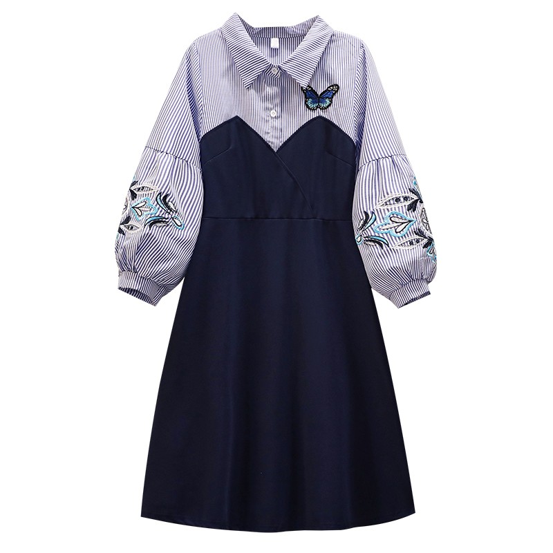 🌸Hàng Order🌸 Váy Sơ Mi Bigsize Thêu Bướm Tay Bồng Cách Điệu Trẻ Trung 🌸Hàng Quảng Châu | BigBuy360 - bigbuy360.vn