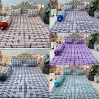 Bộ drap thun hàn quốc 4 món mẫu sọc caro