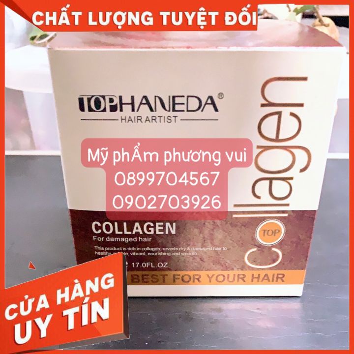 DẦU HẤP Ủ TÓC TOP HANEDA COLLAGEN SIÊU MỀM MƯỢT PHỤC HỒI TÓC  HƯ TỔN CHỐNG KHÔ TRẺ NGỌN *(CHÍNH HÃNG 500ml )