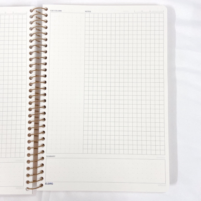Sổ Cornell C-Notes Ghi bài Klong 120 / 200 trang Có Layout sẵn| Samy Study Stationery