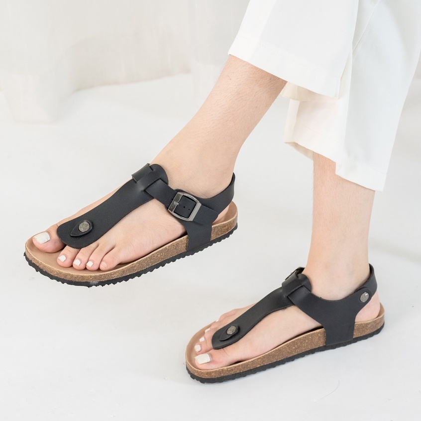 Mã PU10 - Sandal công sở Birken Đế Trấu BIOLINE Official Unisex Nam nữ văn phòng Quai Tách Ngón Da PU Cao cấp