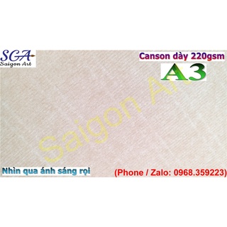 10 tờ giấy Canson khổ A3 dày 220gsm