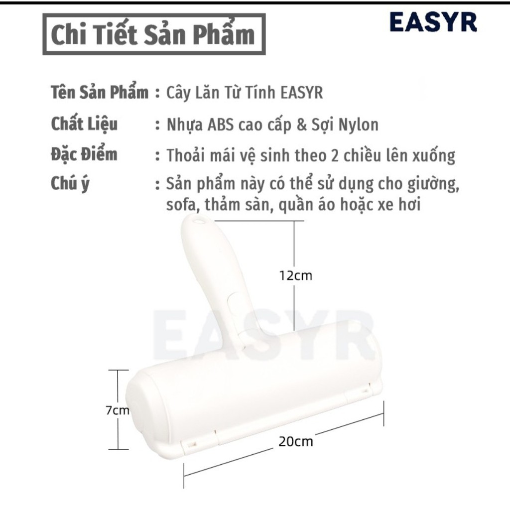 [Hàng Chuẩn] Cây Lăn Lông Chó Mèo Tĩnh Điện⚡️Hút Lông Thú Cưng⚡️Làm Sạch Giường Chăn Đệm⚡️