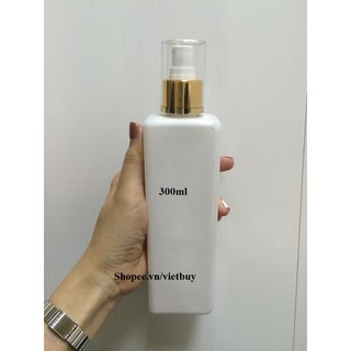 Chai nhựa vuông phun sương 300ml
