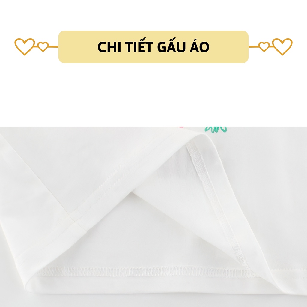 Áo thun bé gái ngắn tay 27Kids Forest Kingdom áo cộc nữ 100% Cotton cho trẻ từ 2-10 tuổi GSTS8