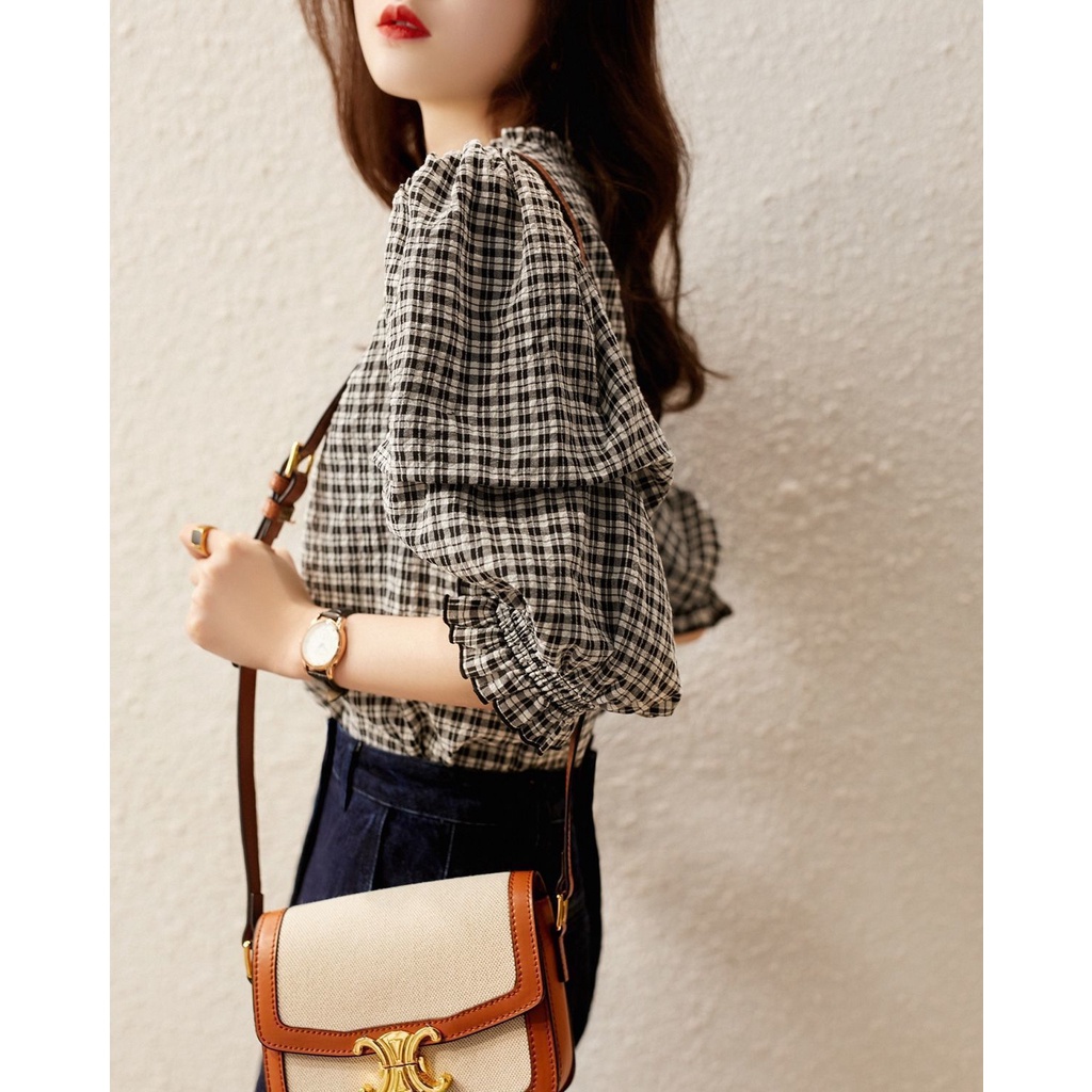 Women's Plaid Long Sleeve Shirts Fashion Personality