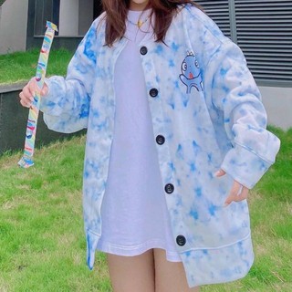 Áo hoodie nỉ loang màu siêu xinh hoạ tiết dễ thương - cá tính - thời trang thu đông