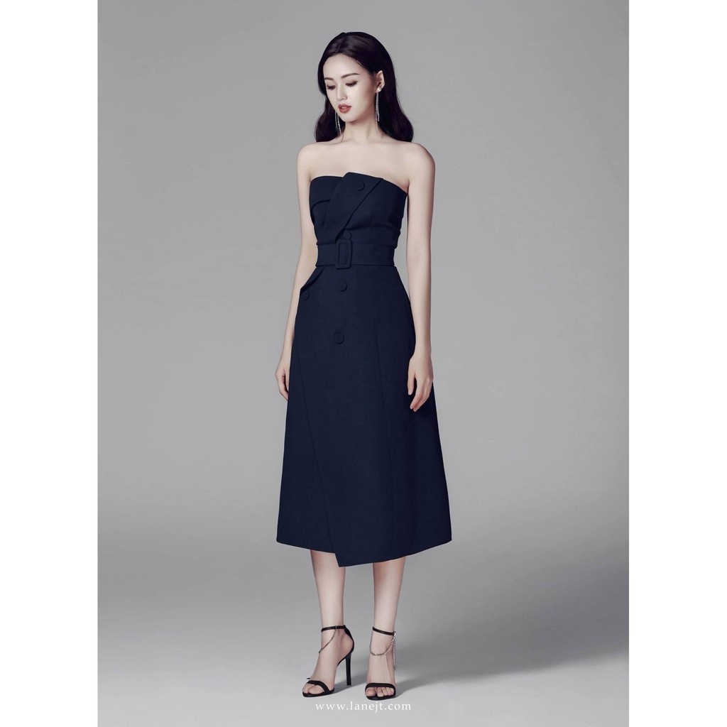 [Hình Thật - Shop Đầm Đẹp] Đầm Dự Tiệc Cúp Ngực Cách Điệu Lá Cổ Vest Nữ Liền Chân Váy Chữ A Sang Trọng (Có Kèm Đai Lưng) | BigBuy360 - bigbuy360.vn