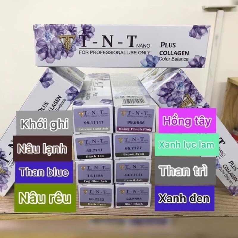 THUỐC NHUỘM TÓC CHÍNH HÃNG TNT  100 ML .