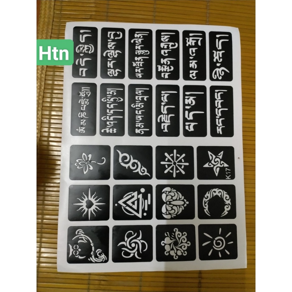 🦄🐈🦋🌳 Khuôn henna săm mực tạm thời thay đổi cá tính - khuôn hình xăm dán 🦄🐈🦋🌳
