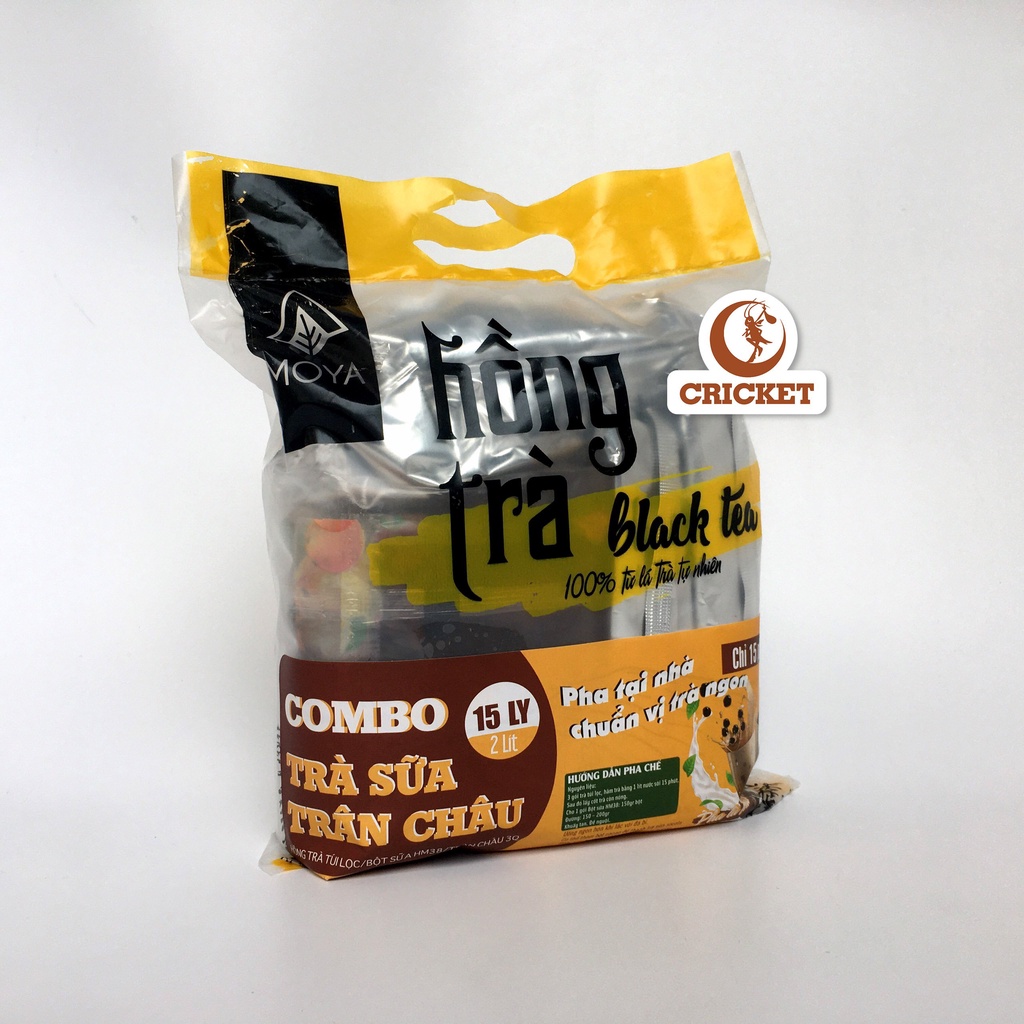 Sét Pha Trà Sữa Hồng Trà Trân Châu Moya (15 ly, 2 lít) - Pha Tại Nhà Chuẩn Vị Trà Ngon chỉ trong 15 phút