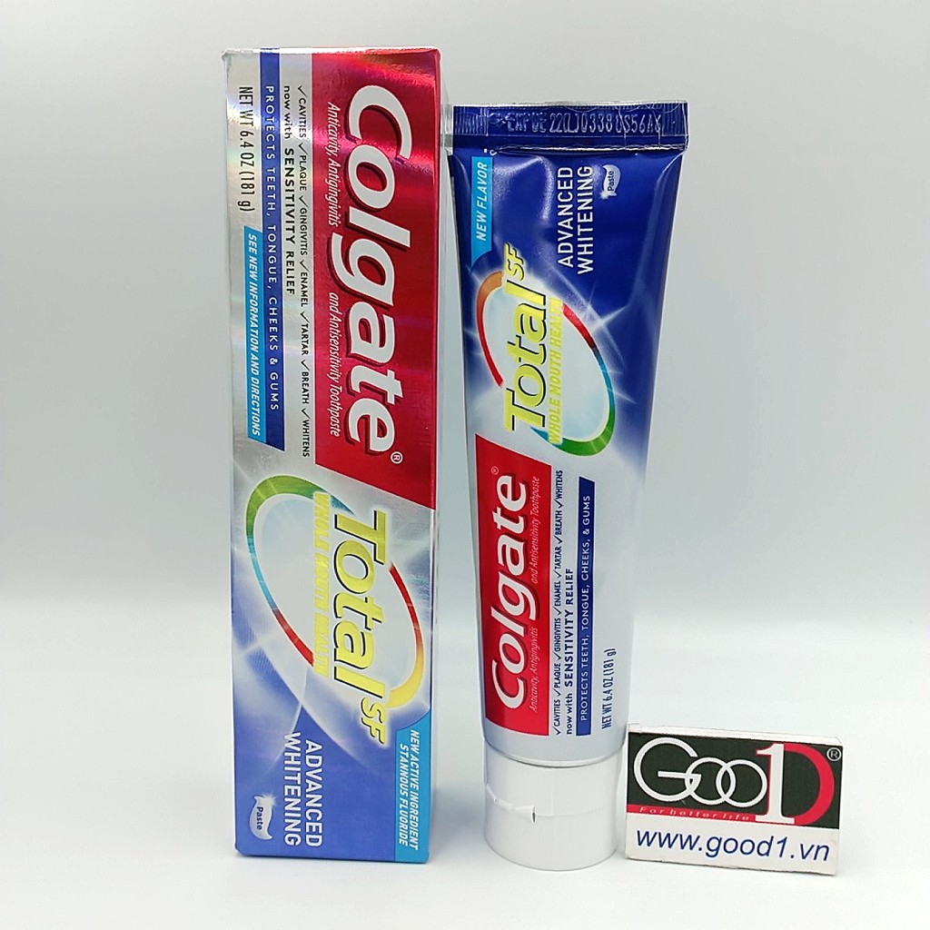 Kem đánh răng Colgate Total Whitening 181g  Mỹ