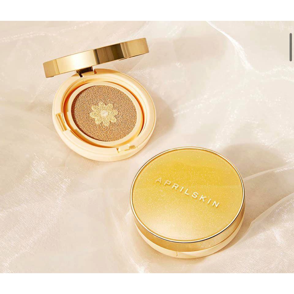Phấn Nước Hoa Cúc Siêu Mỏng Mịn April Skin Real Calendula Ampoule Glow Cushion SPF50+PA++++ 13g | BigBuy360 - bigbuy360.vn