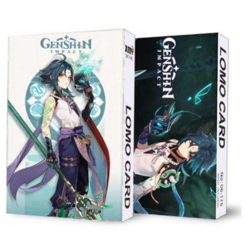 COMBO 4 món nhân vật XIAO game GENSHIN IMPACT standee lomo dây chuyền vòng tay anime chibi