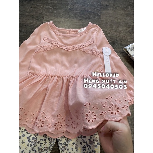 [Mã SKAMSALE8 giảm 10% đơn từ 200K] Bộ babydoll quần hoa bé gái