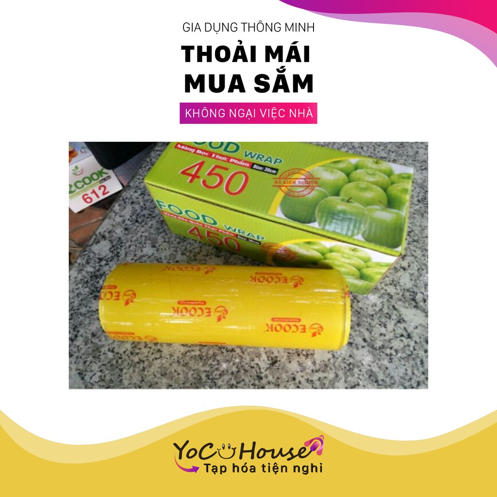 Màng bọc thực phẩm Ecook R450 ( K450 ) lớn 30cm x 300m - YenjHouse