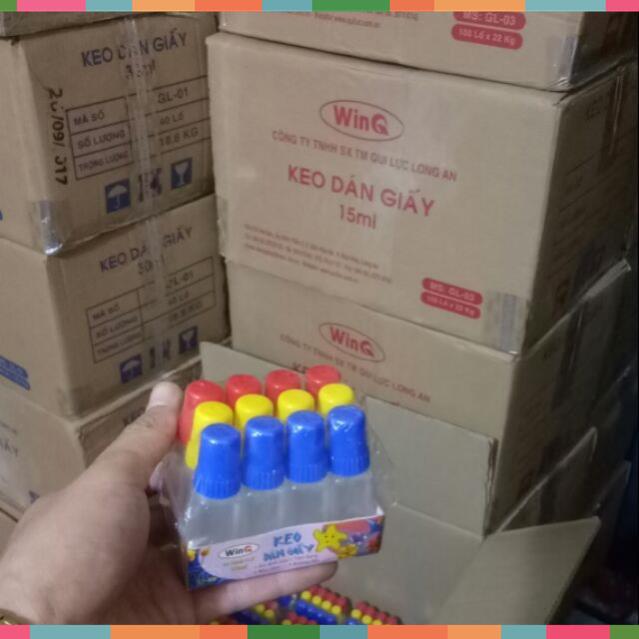 12 lọ hồ dán giấy 15ml, keo nước dán giấy