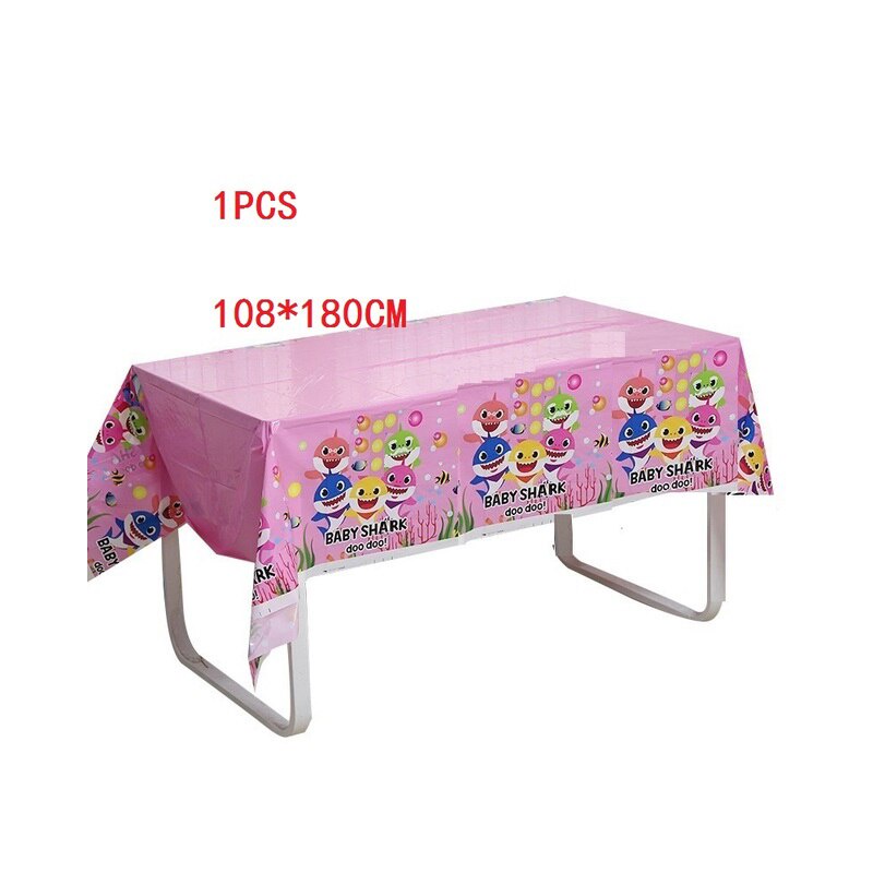 Bộ Dụng Cụ Ăn Uống Hình Cá Mập Màu Hồng Cho Tiệc Sinh Nhật