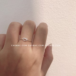 NHẪN BẠC BASIC💝FREESHIP💝Nhập mã [NHAN BAC] giảm 10k💝Nhẫn tim rỗng