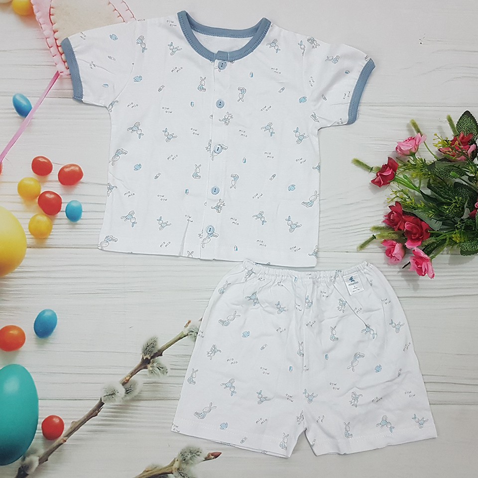 Bộ Cộc Miomio Cho Bé Sơ Sinh, Chất Liệu 100% Cotton Thoáng Mát