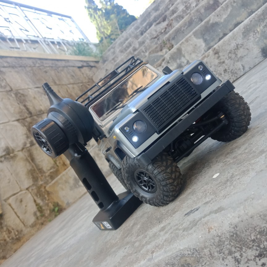 MN99S 1:12 2.4G 4WD Xe Bán Tải Mô Hình RC Leo Xe oto 2 cầu với Nâng Cấp Xe Đèn Màu Xám-Led Rock Crawler, Jeep, MN99, D90