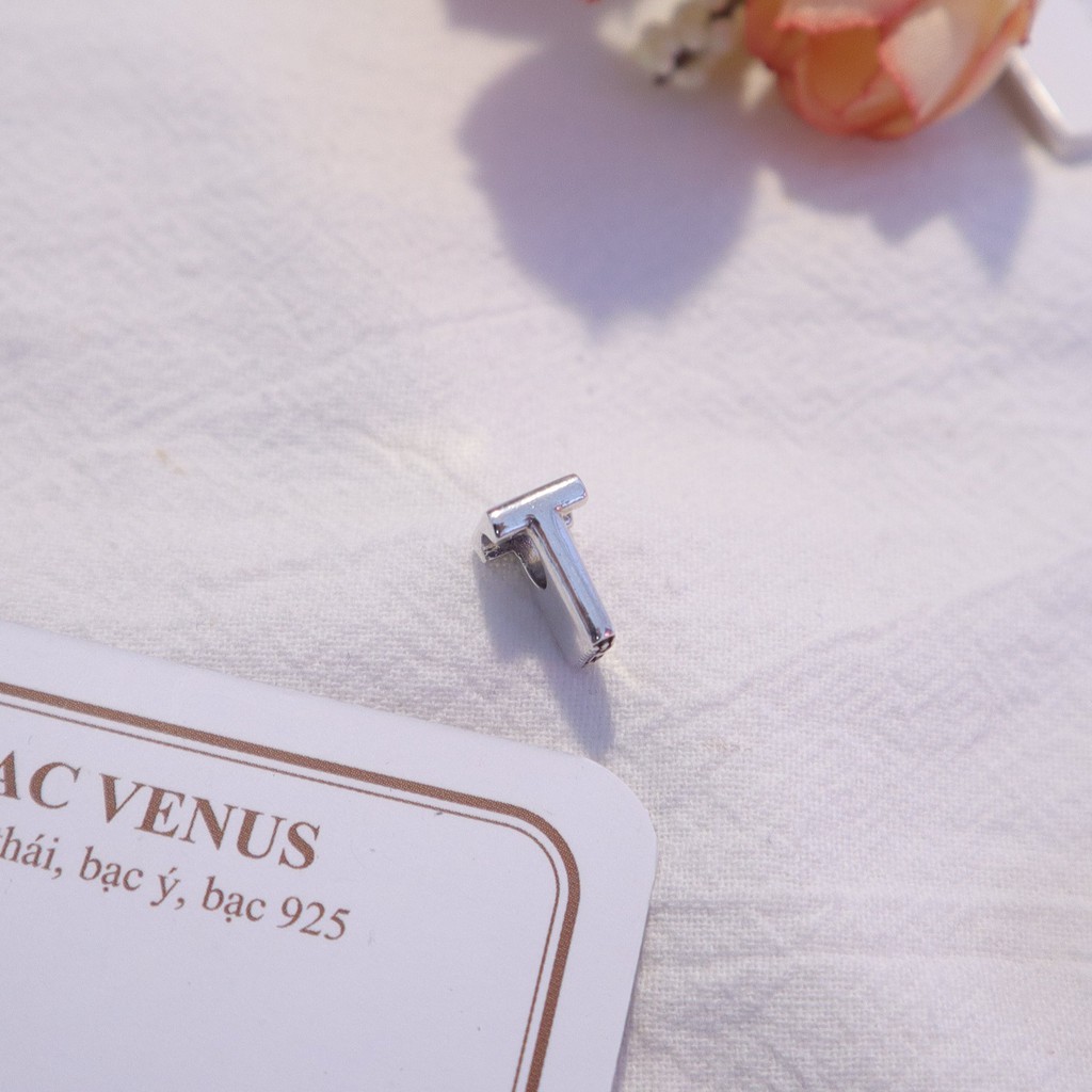 Charm chữ cái bằng bạc 925 dạng đúc- Trang sức bạc Venus