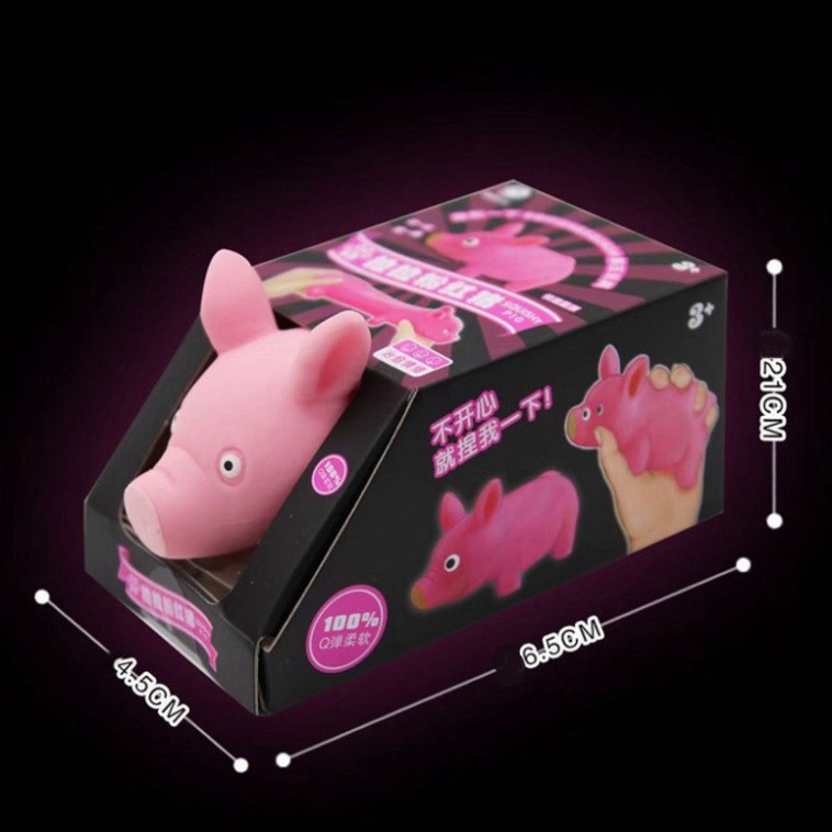 [Hàng Chuẩn Loại 1] Hộp quà Heo bóp mềm silicon, Lợn co dãn đàn hồi đồ chơi ngộ nghĩnh, xả stress giải tỏa căng thẳng