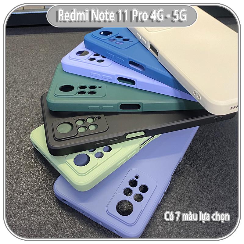 Ốp lưng cho Xiaomi Redmi Note 11 Pro 4G 5G - Note 12 Pro 4G Choice viền vuông dẻo lót nhung che camera