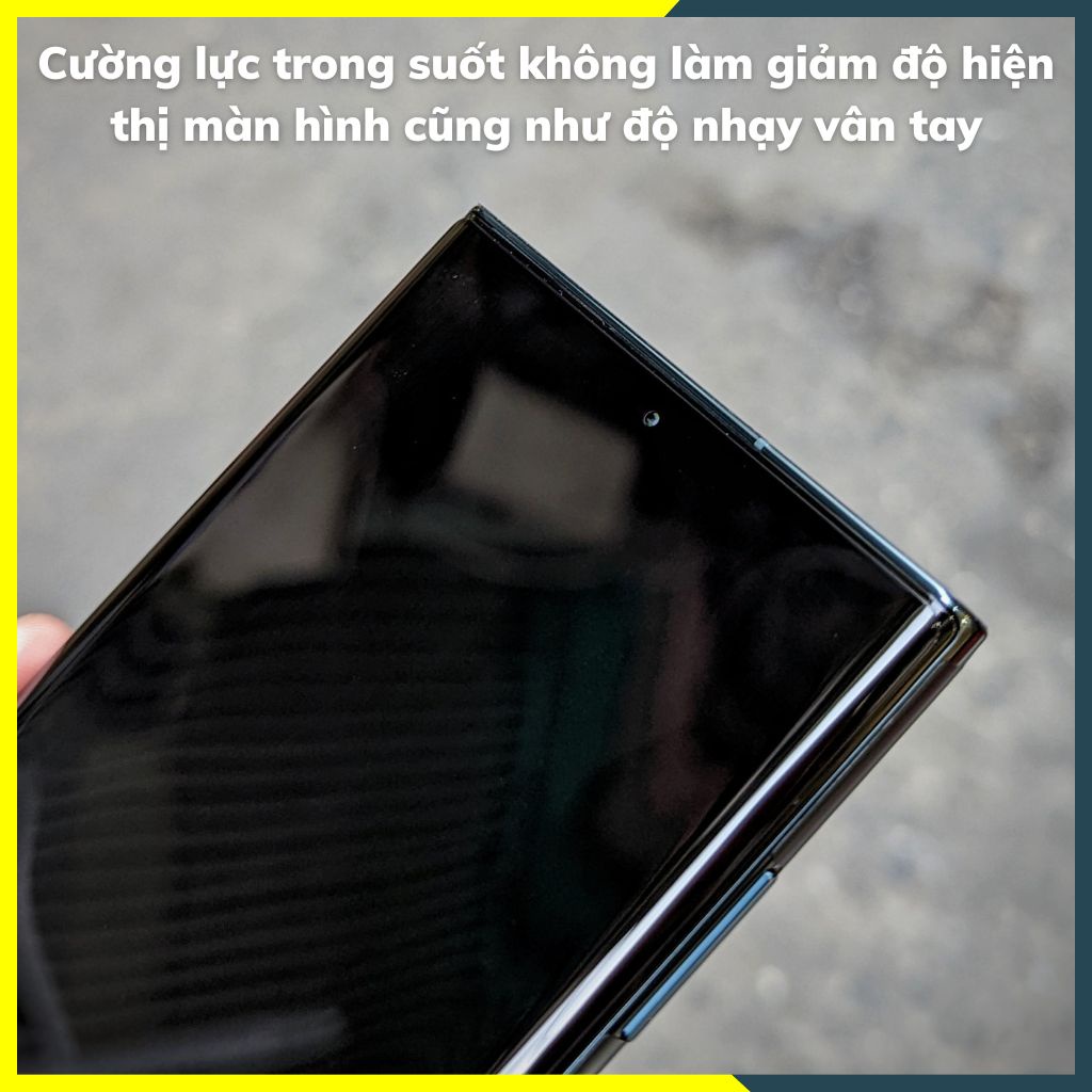 Samsung S22 Ultra 5G_Kính cường lực uv, uốn cong, vát cong 2,5d, dùng được spen, chính hãng kuzoom