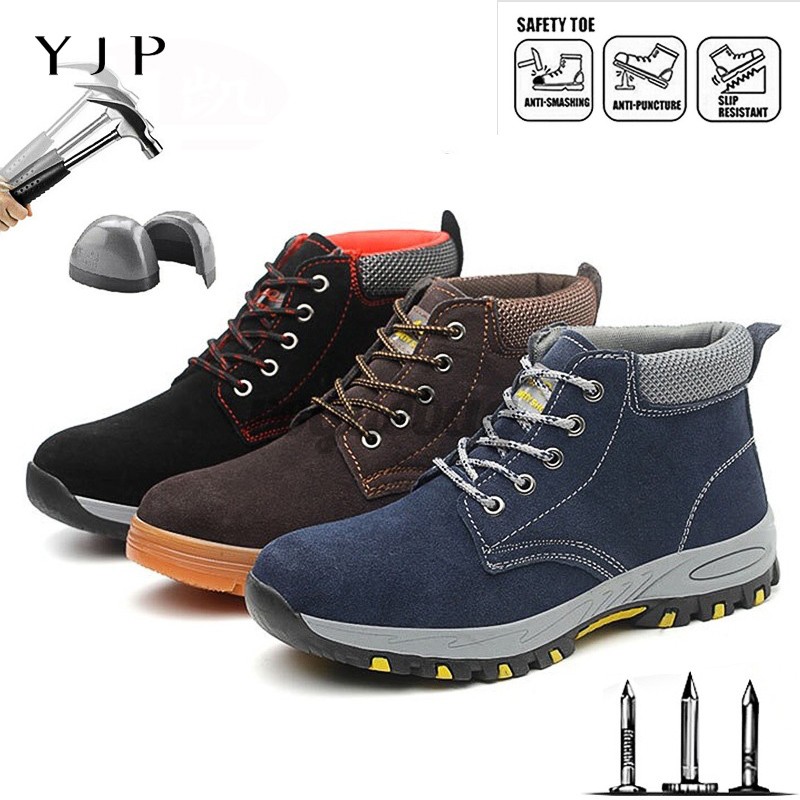 Men Work Safety Boot Hiking Steel Toe Cap Công Trường