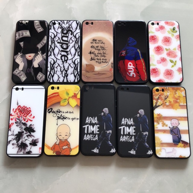 (Sale lỗ) Ốp iphone - Ốp lưng kính các loại dành cho iphone 6 đến 12promax - K196 (Giao mẫu ngẫu nhiên theo dòng máy)