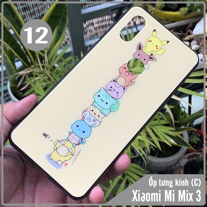 Ốp lưng Xiaomi Mi Mix 3 gương Kính ( C ) - mặt kính cứng viền nhựa dẻo