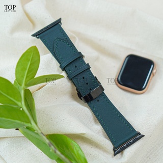 Dây da đồng hồ Swift Xanh Rêu - dành cho AppIe Watch, đồng hồ thông minh