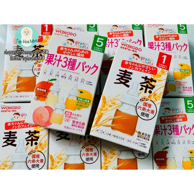 Trà wakodo lúa mạch, trái cây tốt cho tiêu hóa bé tư 5 tháng - Mint ăn dặm