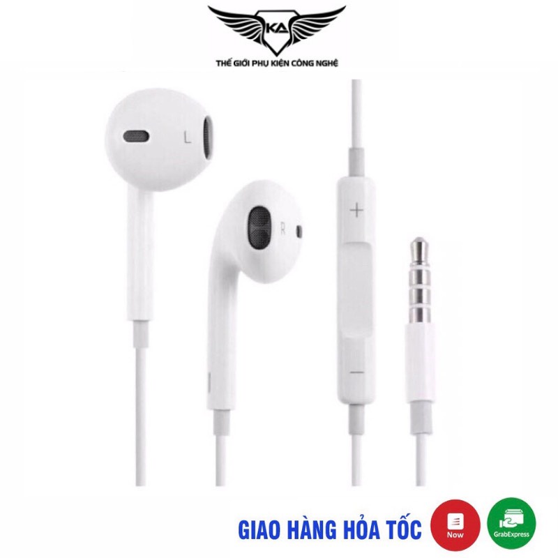 Tai nghe ip6/6s có dây jack 3.5 nghe nhạc êm ái có mic đàm thoại