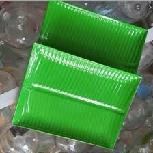 Đĩa Nhựa Giả Lá Chuối Hình Chữ Nhật Nhiều Size - Đĩa nhựa hình lá chuối xanh cao cấp