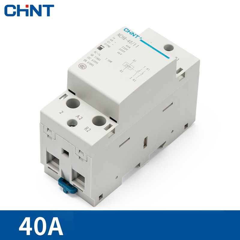 Khởi động từ 1 pha công suất lớn CHINT NCH8 40A/220V (Trắng)