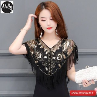 [Hàng Cao Cấp] Áo Choàng Tua Rua Hàng HongKong Cao Cấp - Thời Trang Trung Niên U40, U50, U60