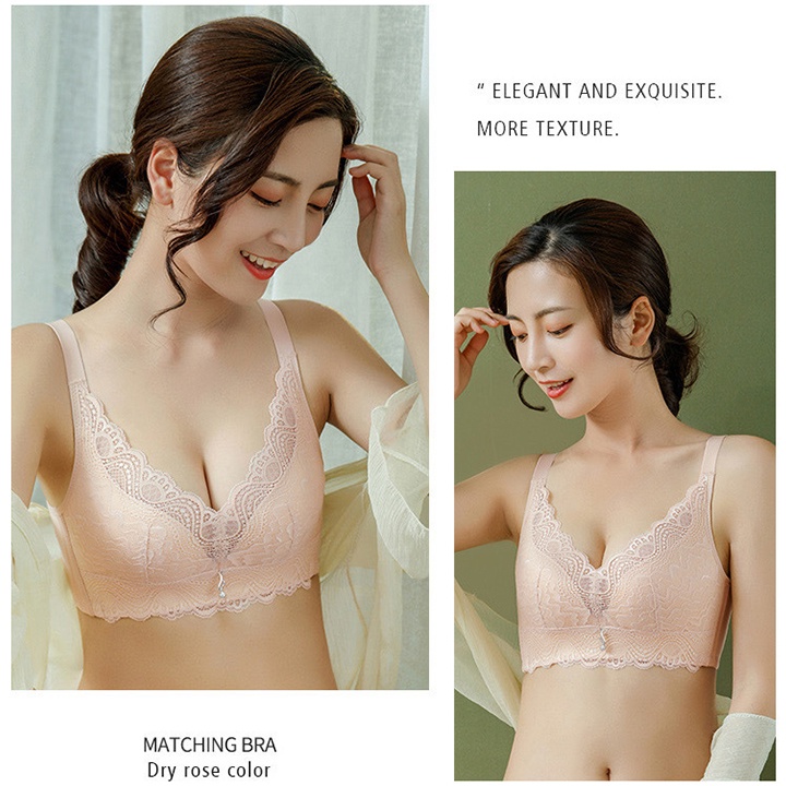 Áo Lót Nữ Có Ren Che Ngực Kín Đáo - Áo Lót Nữ ALN07 Không Gọng Nâng Ngực Hạt Massage Ngực Cao Cấp
