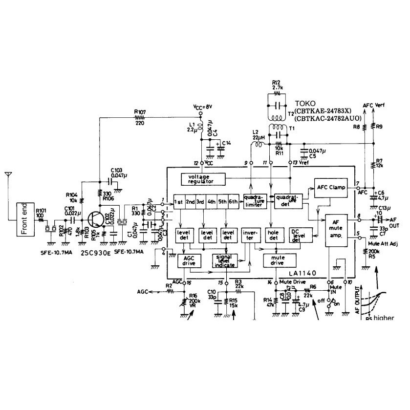 Bộ Thu Phát If La1140 Ta7343 Ka2209 / Tda2822 Fm