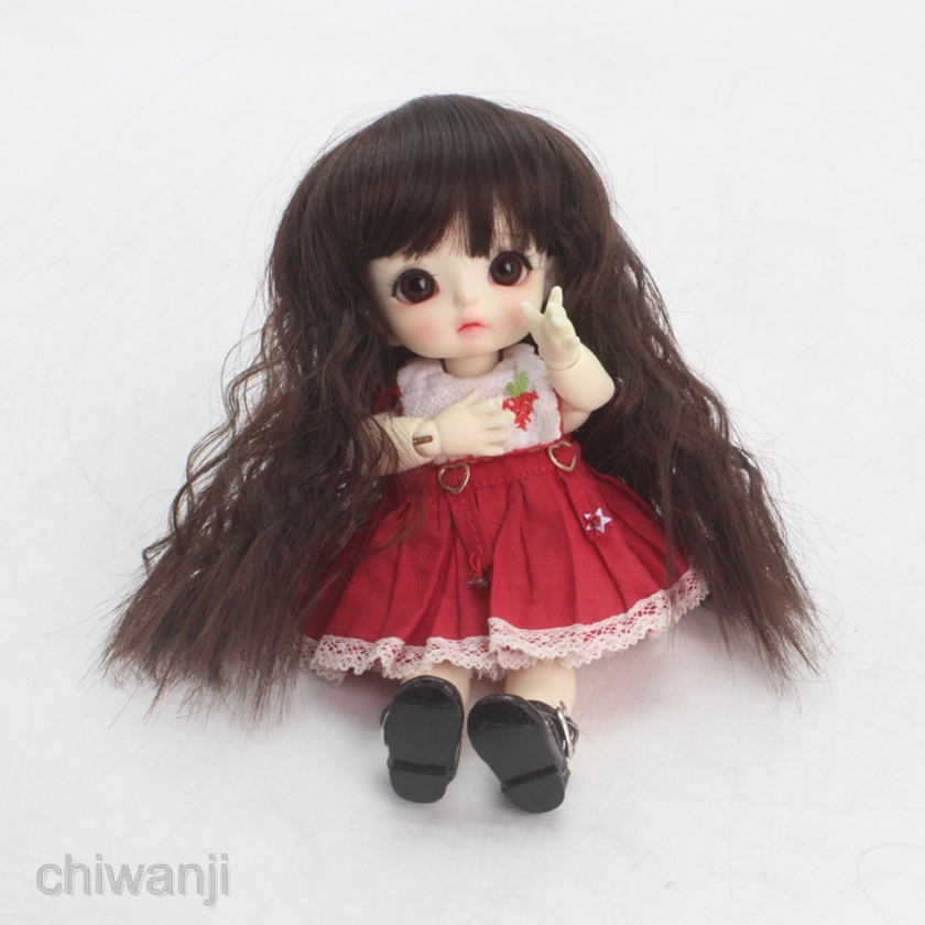 Tóc Giả Bằng Sợi Tổng Hợp Cho Búp Bê BJD 5-6inch 1 / 8