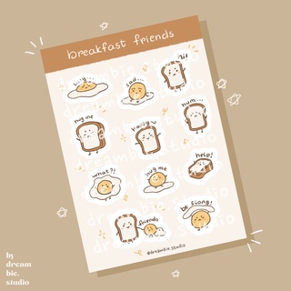 Dreambie | breakfast friends sticker sheet | hình dán nhân vật