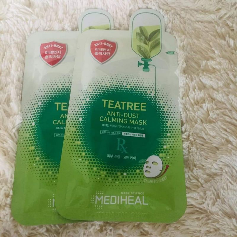 (GRAB - NOWSHIP) Mặt Nạ Hỗ Trợ Giảm Mụn Làm Dịu Da Mediheal Tea Tree Anti-Dust Calming Mask 24ml