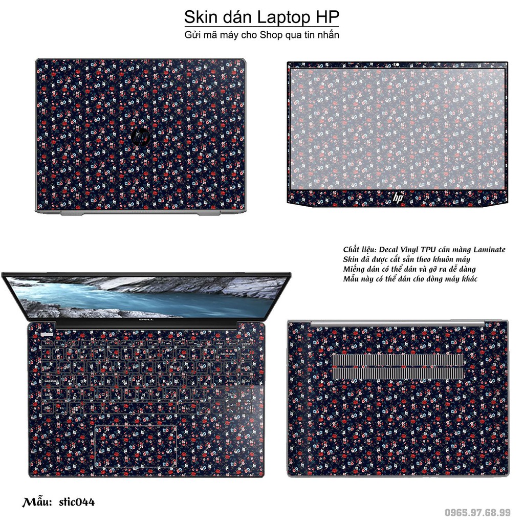 Skin dán Laptop HP in hình Hoa văn sticker nhiều mẫu 8 (inbox mã máy cho Shop)