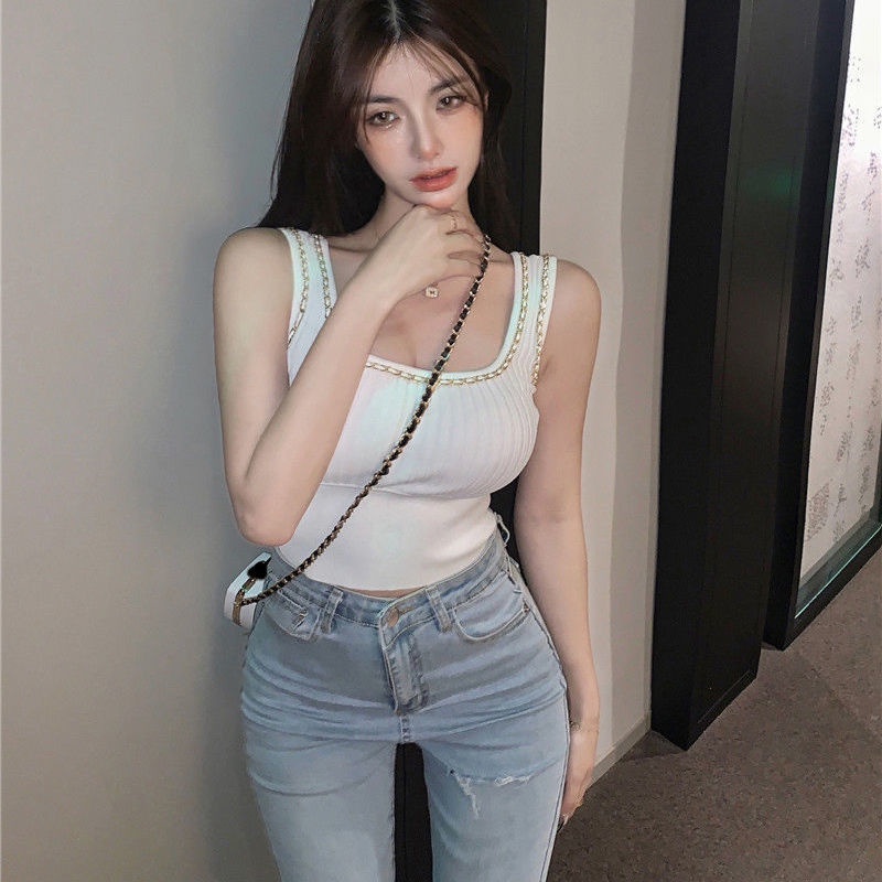 COZOK Áo Dệt Kim Không Tay Thời Trang Gợi Cảm Cho Nữ