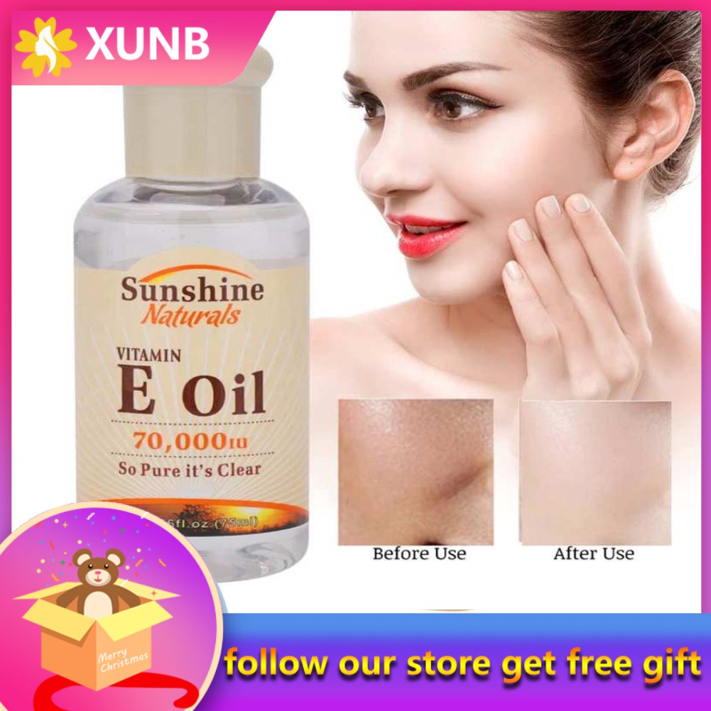 xunb Tinh dầu vitamin E dưỡng ẩm làm trắng chăm sóc da 75ml