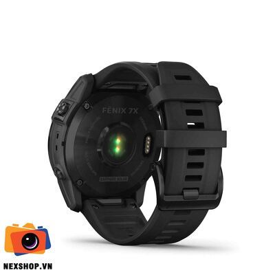 Đồng hồ thông minh Garmin Fenix 7X - Sapphire Solar, Black Ti with Black Silicone Band | Chính hãng FPT