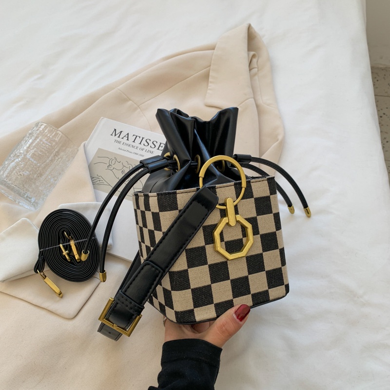 Túi Xách Tay Nhỏ Hình Vuông Phong Cách Cờ Vua Mới Năm Dành Cho Bạn Nữ