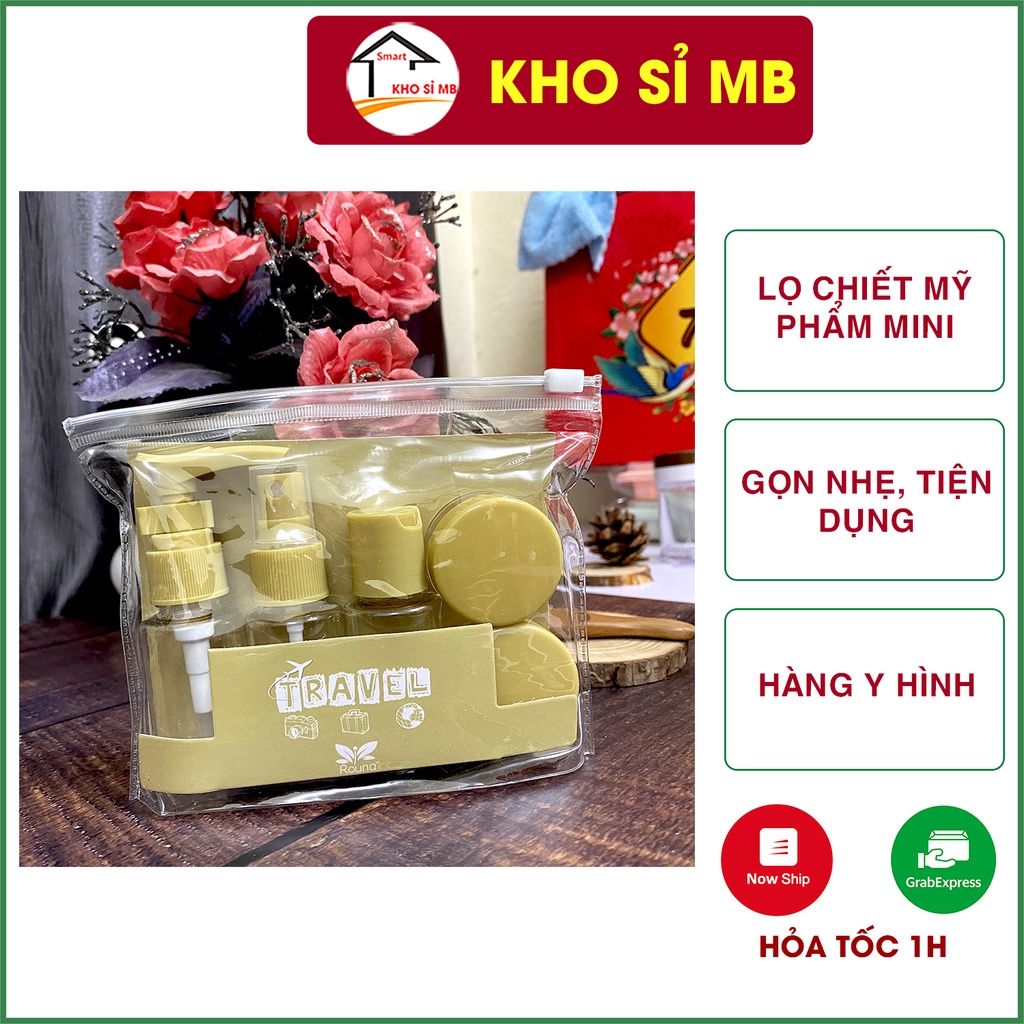 Bộ lọ chiết mỹ phẩm du lịch 7 món mini kho sỉ mb