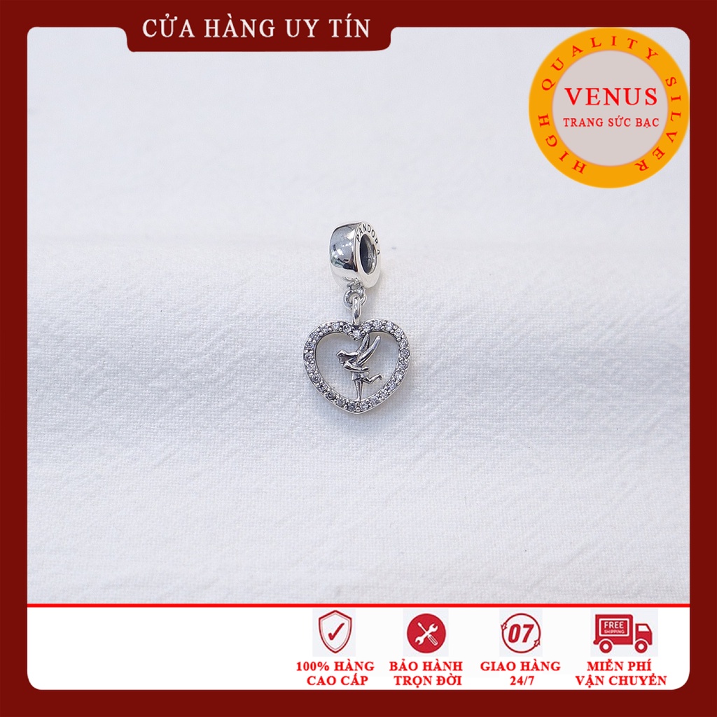 [Charm bạc 925 cao cấp] Charm treo tim nhỏ- Mã sản phẩm VENUST15